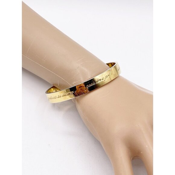 Kate Spade Gold Idiom Bangle Best Friend Ever Bracelet Partners in Crime Gift - Picture 2 of 7